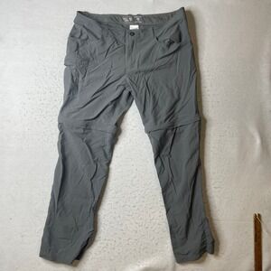 Mountain Hardwear OL5225 Womens Convertible Hiking Pants Grey Size 12/32 Nylon